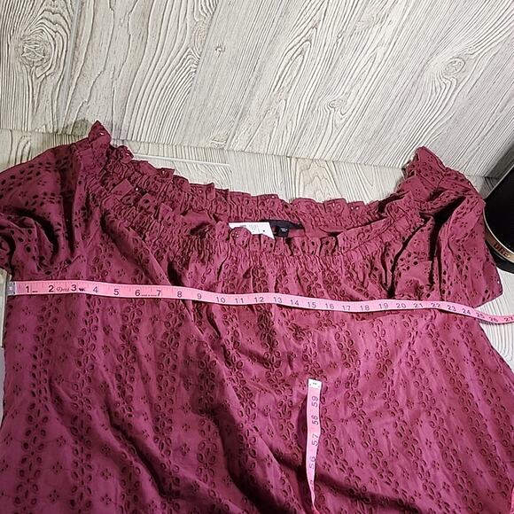 Lane Bryant Off The Shoulder Eyelet Long Sleeve Top Womens Plus Size 22/24 NWT - Picture 7 of 9